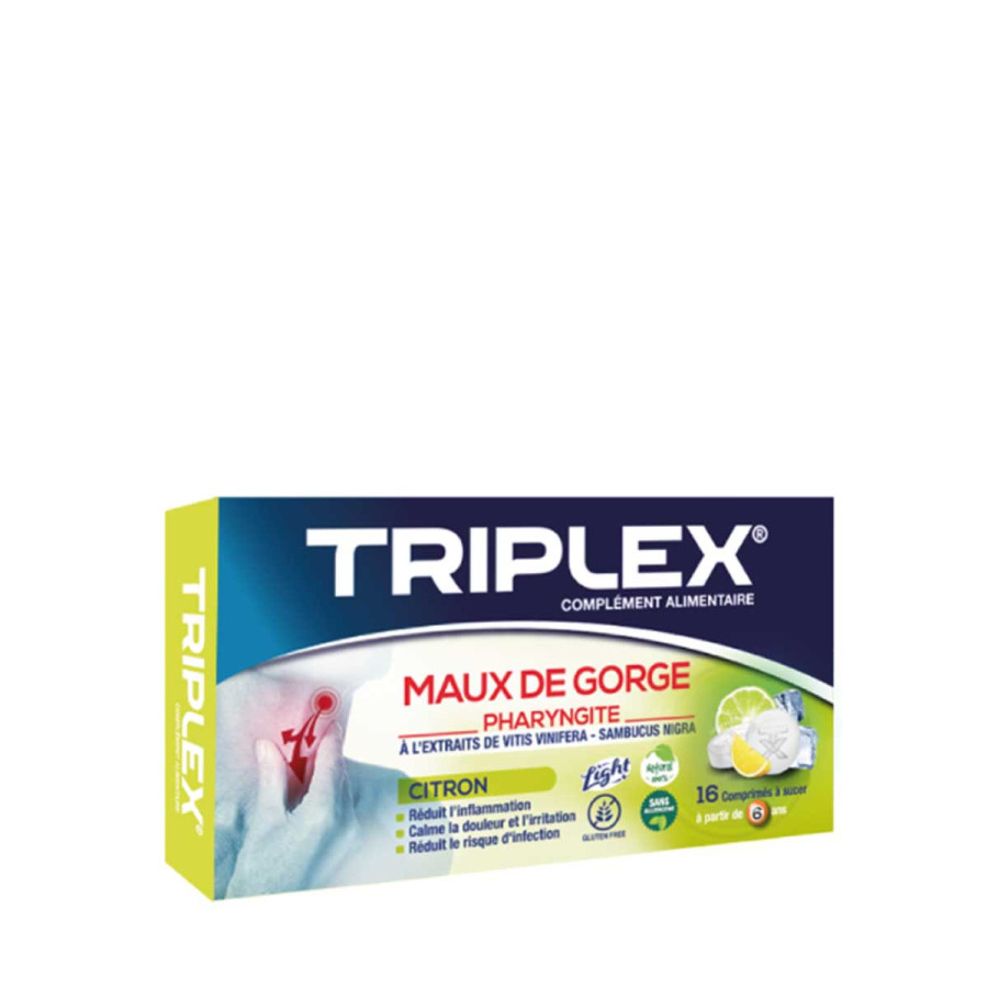 Maux de Gorge PEPPERMINT - TRIPLEX - 16 comprimés