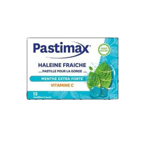 Pastimax Haleine fraiche à la menthe extra forte - 12 pastilles