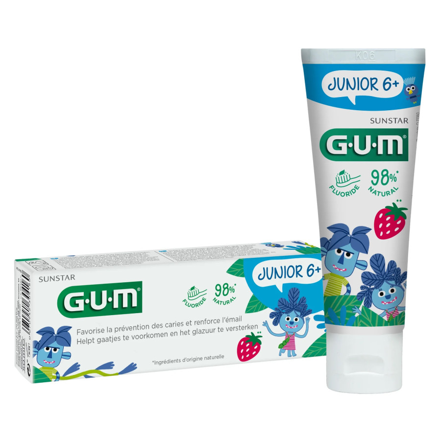 Gel Dentifrice GUM JUNIOR 6 ans et + Gel Dentifrice GUM JUNIOR 6 ans et +