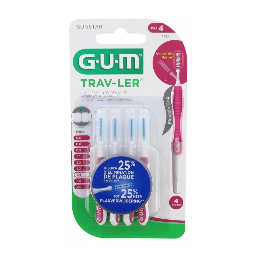 4x Brossettes GUM Trav-ler 1612 | 1.4mm