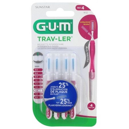 4x Brossettes GUM Trav-ler 1612 | 1.4mm