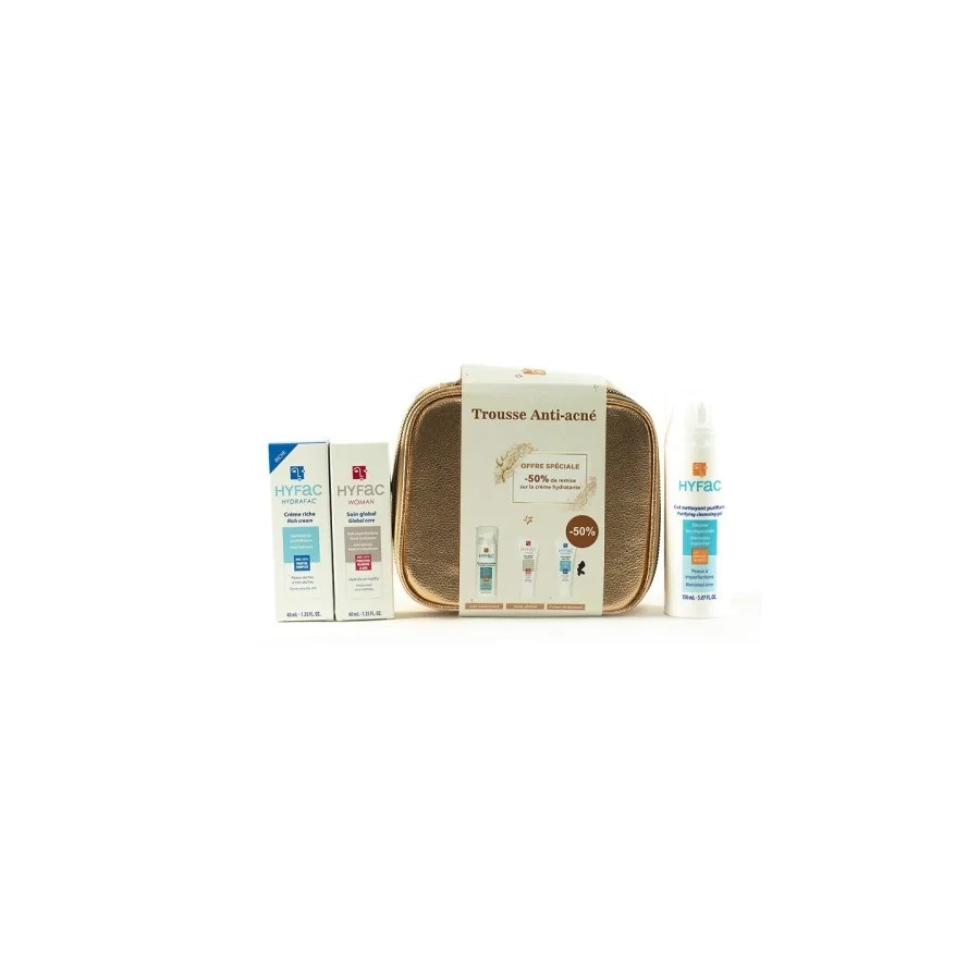 TROUSSE HYFAC GEL 150ML+SOIN GLOBAL WOMAN+CREME RICHE
