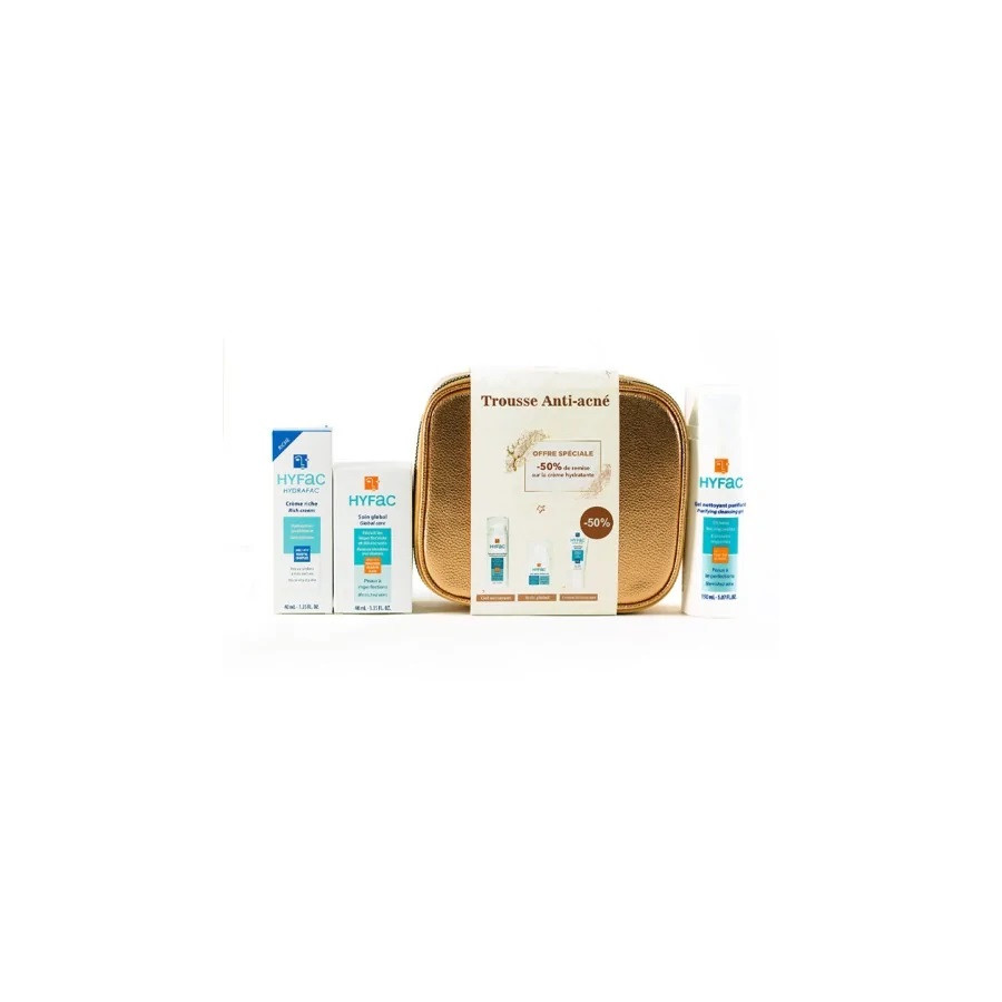 TROUSSE HYFAC ANTI-ACNE GEL NETT+SOIN GLOB MEN+CR RICHE