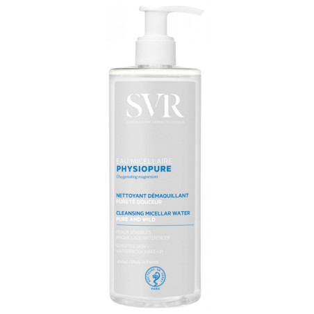 SVR Physiopure Eau Micellaire Eau Nettoyante Démaquillante Pureté Douceur 400 ml