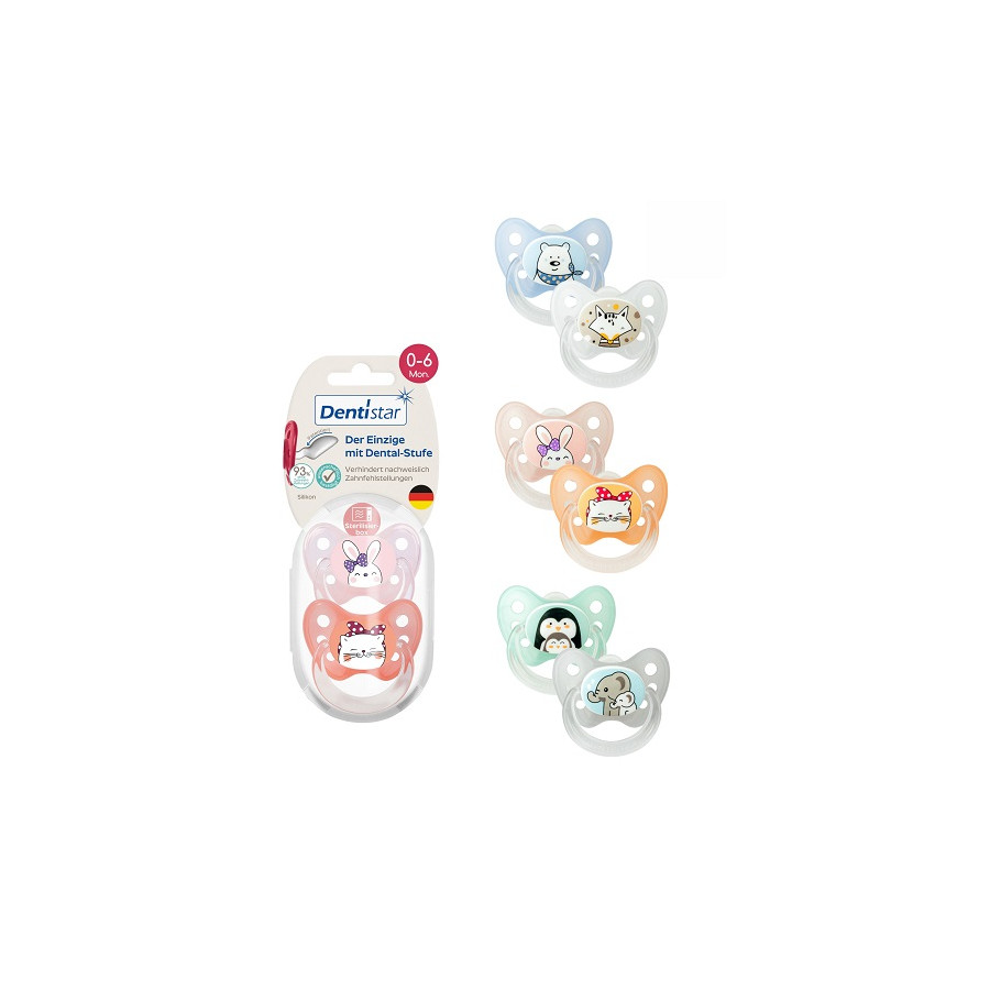 BABY NOVA 2 Sucettes Dentistar Taille 1