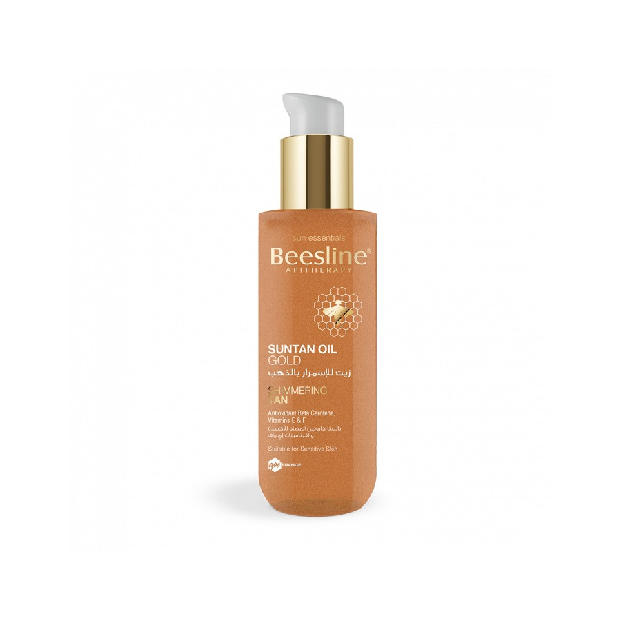 Huile solaire bronzante Doré Beesline