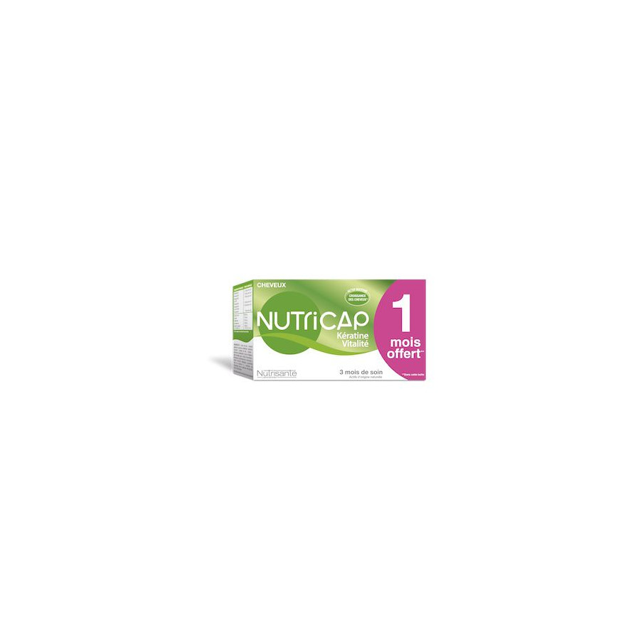 Nutricap Cheveux Kératine Vitalité 3 mois de cure