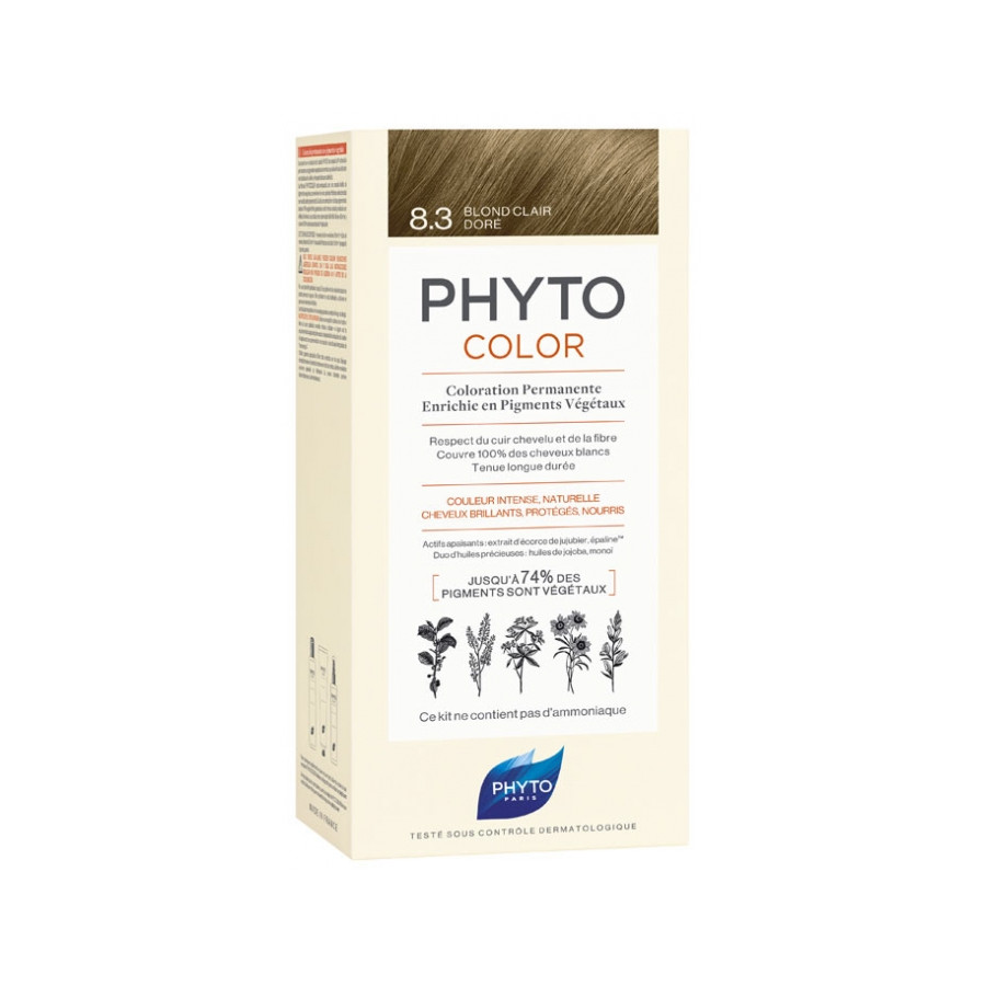 Coloration Permanente Phyto PhytoColor - Coloration : 8.3 Blond Clair Doré Coloration Permanente Phyto PhytoColor - Coloration : 8.3 Blond Clair Doré