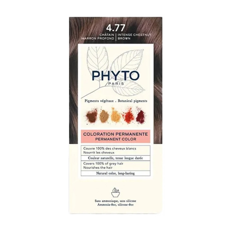 Coloration Permanente Phyto PhytoColor - Coloration : 4.77 Châtain Marron Profond