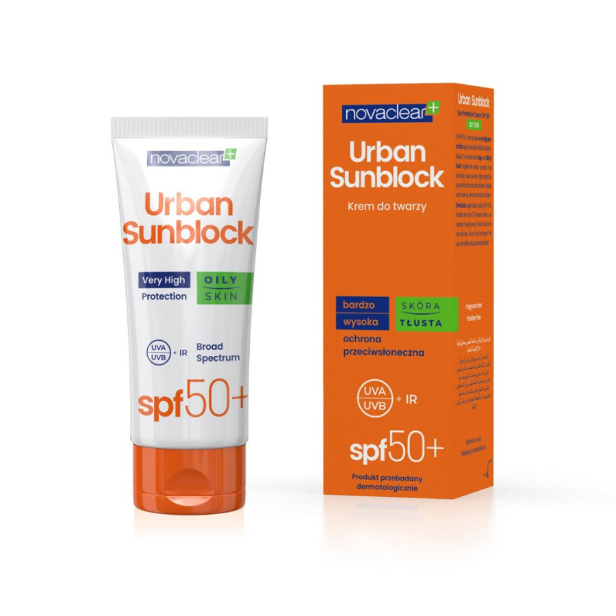 Crème solaire - peaux grasses - Novaclear Urban Sunblock - spf50+ - 40ml