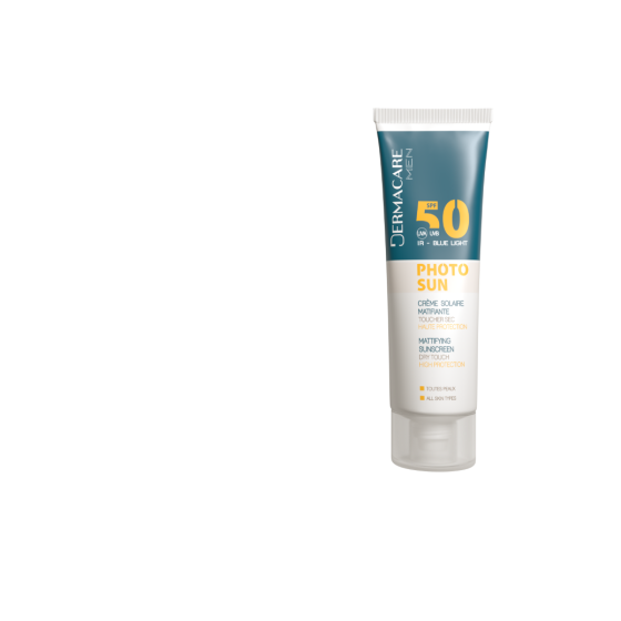 Crème Solaire matifiante - pour homme - Dermacare Photosun Men - spf50+ - 50ml