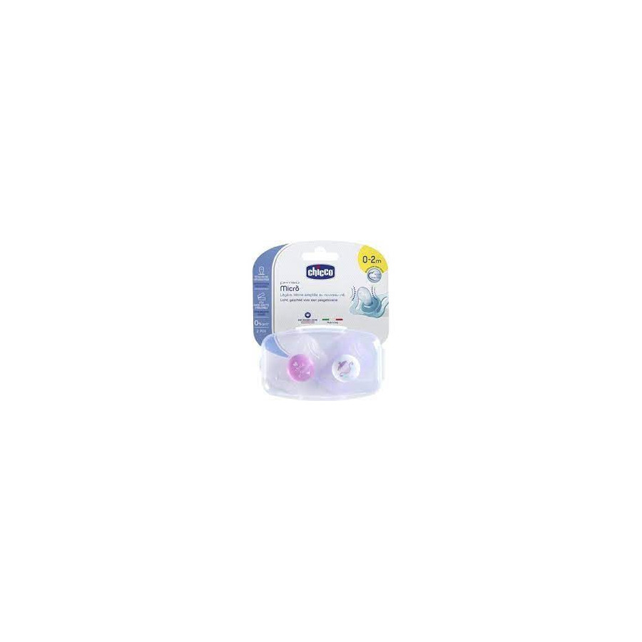 CHICCO MICRO SUCETTE ROSE 0-2M   2PC