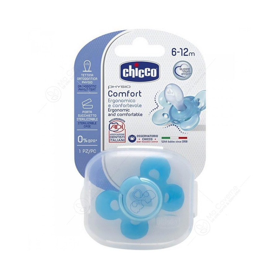 CHICCO SUCETTE PH CONFORT BLEU 6-12M