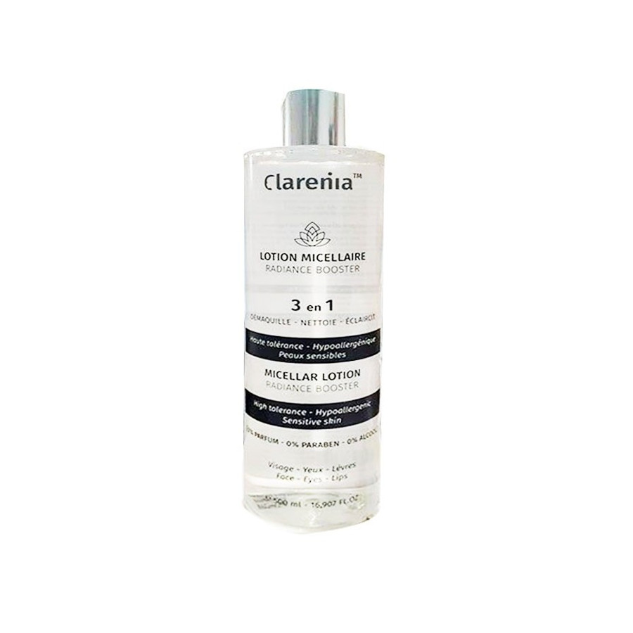 Eau Micellaire Clarenia Radiance Booster 3en1 / 500ml Eau Micellaire Clarenia Radiance Booster 3en1 / 500ml