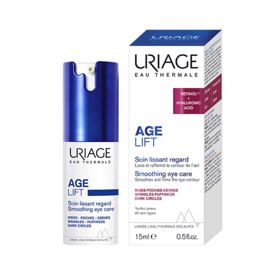 URIAGE AGE LIFT - SOIN LISSANT REGARD CONTOUR DES YEUX ANTI-ÂGE – RIDES- POCHES-CERNES- 15ml URIAGE AGE LIFT - SOIN LISSANT REGARD CONTOUR DES YEUX ANTI-ÂGE – RIDES- POCHES-CERNES- 15ml