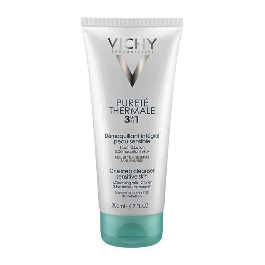 VICHY - DÉMAQUILLANT INTÉGRAL 3 EN 1 PURETÉ THERMALE - PEAU SENSIBLE -200ML VICHY - DÉMAQUILLANT INTÉGRAL 3 EN 1 PURETÉ THERMALE - PEAU SENSIBLE -200ML