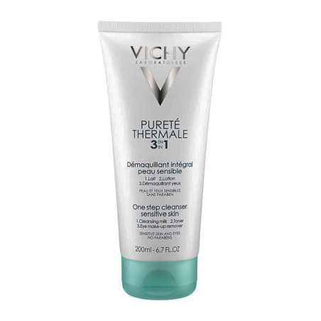 VICHY - DÉMAQUILLANT INTÉGRAL 3 EN 1 PURETÉ THERMALE - PEAU SENSIBLE -200ML
