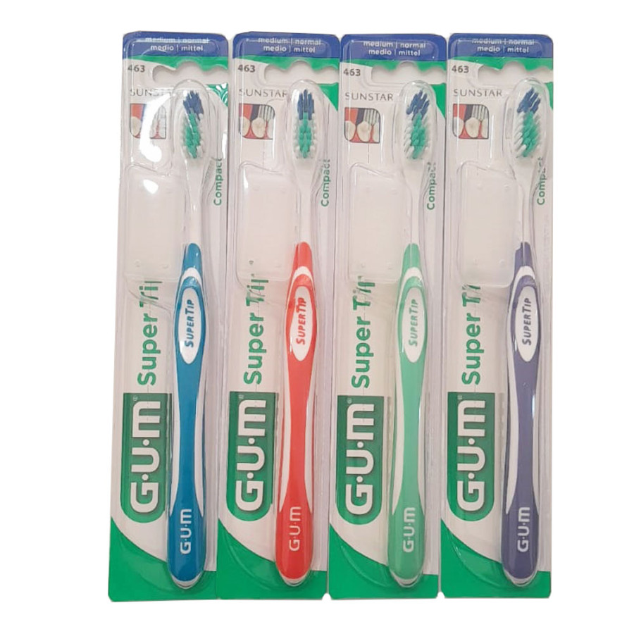 GUM - Brosse à dents SUPER TRIP MEDIUM - 463 - 4 couleurs GUM - Brosse à dents SUPER TRIP MEDIUM - 463 - 4 couleurs