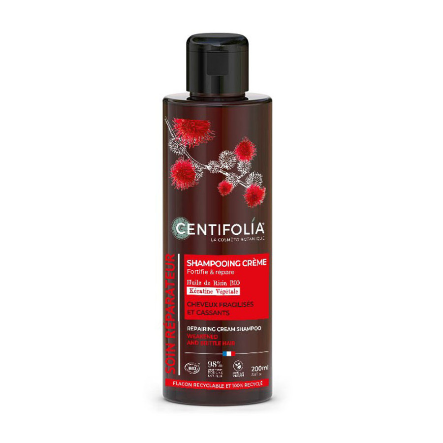 CENTIFOLIA - SHAMPOING CRÈME RÉPARATEUR Fortifie & répare les cheveux fragilisés et cassants -200ml CENTIFOLIA - SHAMPOING CRÈME RÉPARATEUR Fortifie & répare les cheveux fragilisés et cassants -200ml