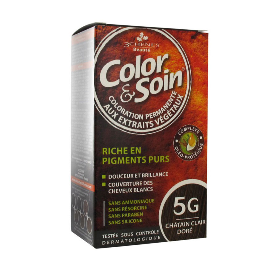 3 CHÊNES - COLOR & SOIN châtain clair doré coloration permanente - 5G