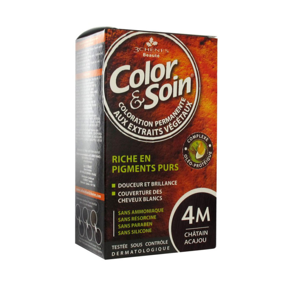 3 CHÊNES - COLOR & SOIN châtain acajou coloration permanente - 4M