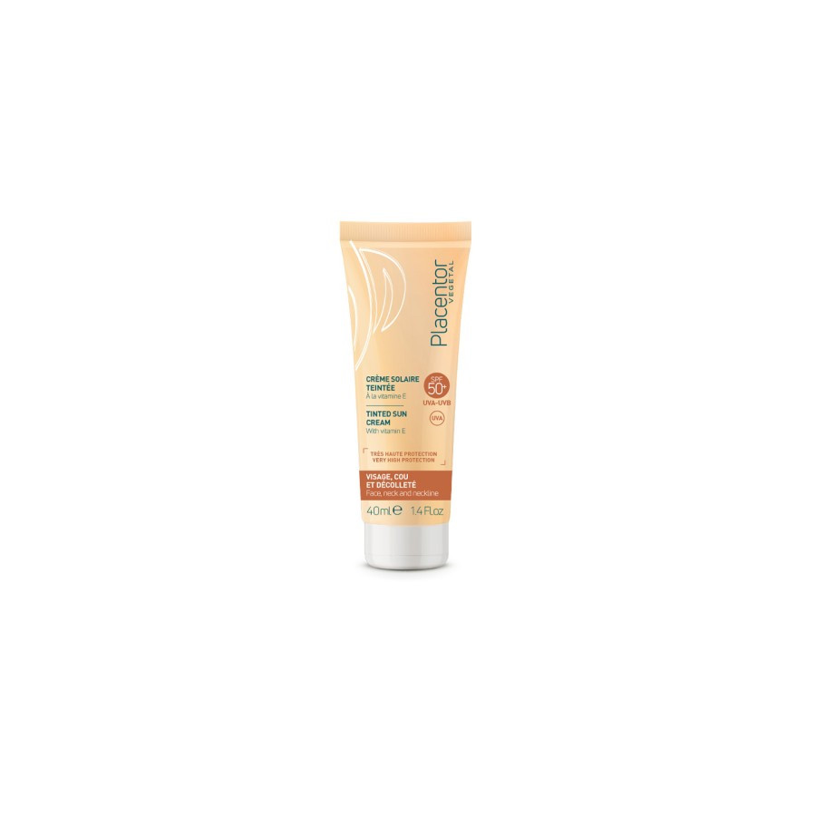 Placentor Végétal Crème Solaire Teinte à La Vitamine E SPF 50 40 ml Placentor Végétal Crème Solaire Teinte à La Vitamine E SPF 50 40 ml