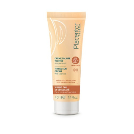 Placentor Végétal Crème Solaire Teinte à La Vitamine E SPF 50 40 ml
